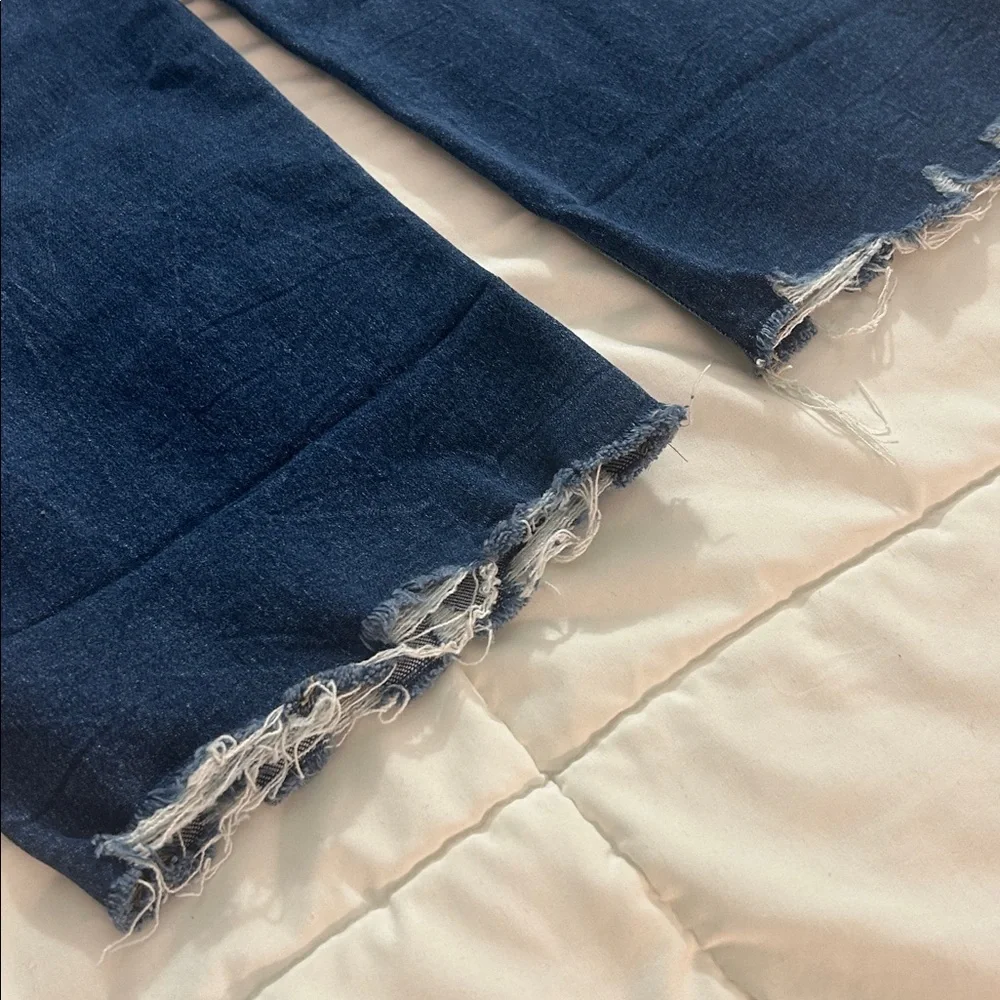 RISEN JEANS High Rise, Wide Leg, Frayed Hem Jeans - Picture 9 of 13
